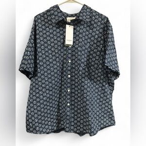 Size XXL Men’s Goodfellow & Co Dark Blue Patterned Shirt